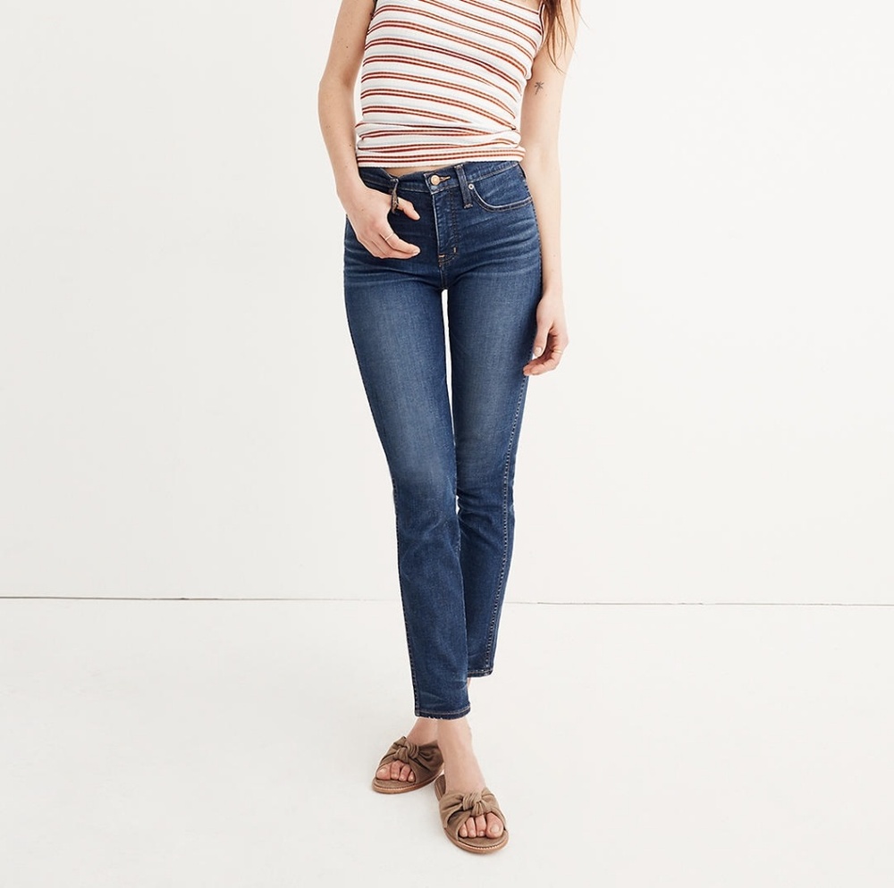 EUC 27 Madewell Slim Straight Jeans, William Wash